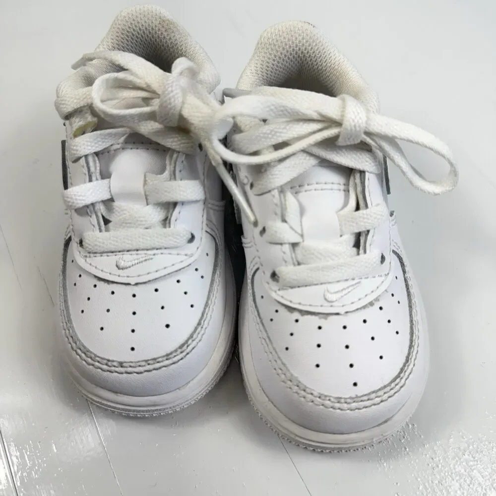 Nike Air Force 1 Low Toddler Size 5 C Triple White Athletic Shoes Sneakers